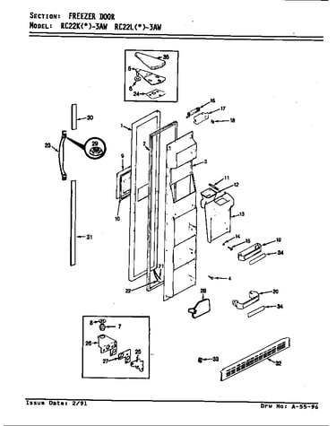 Freezer door