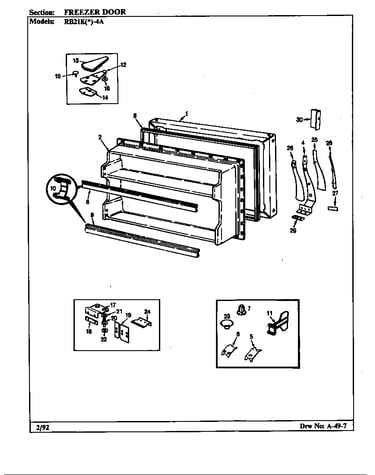 Freezer door