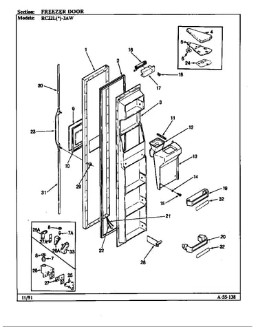 Freezer door