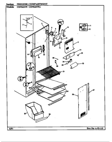 Freezer compartment (cdns22v9/br35e) (cdns22v9/br35f) (cdns22v9a/br36e) (cdns22v9a/br36f)