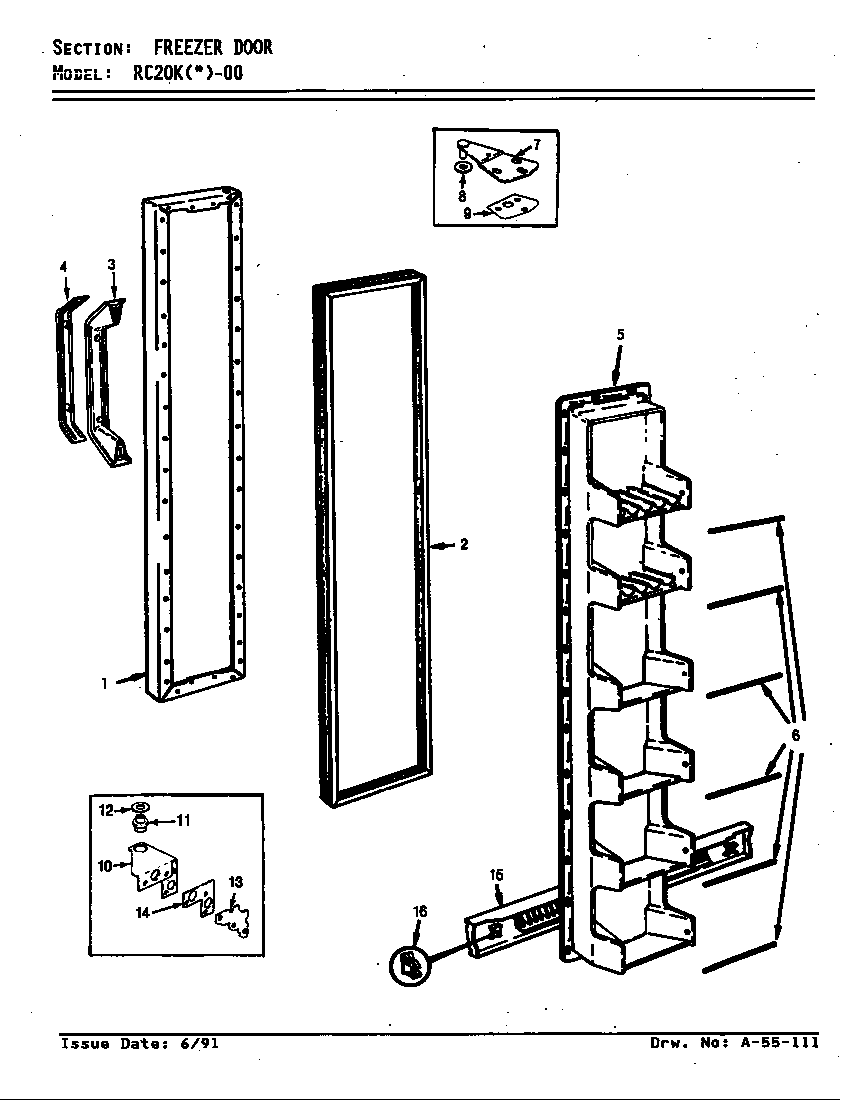 Freezer door