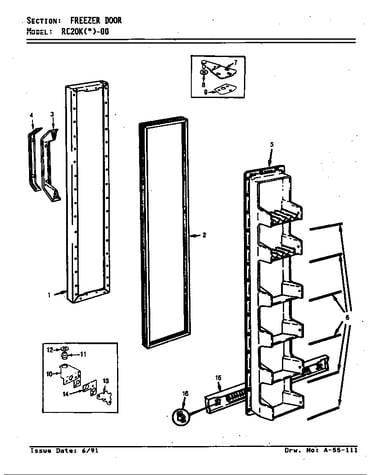 Freezer door