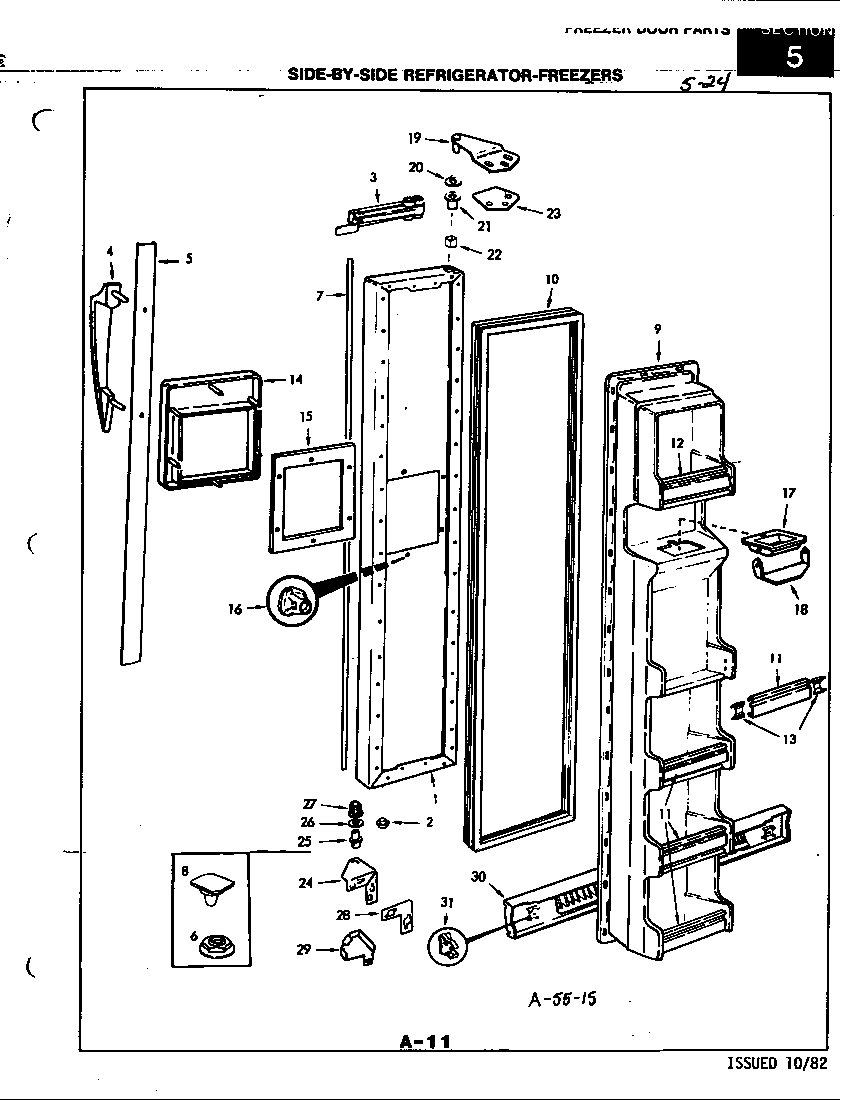 Freezer door