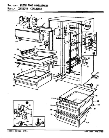 Fresh food compartment (cdns22v9/ar35a) (cdns22v9/br35a) (cdns22v9a/ar36a) (cdns22v9a/br36a)