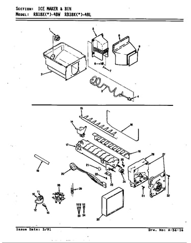Ice maker & bin