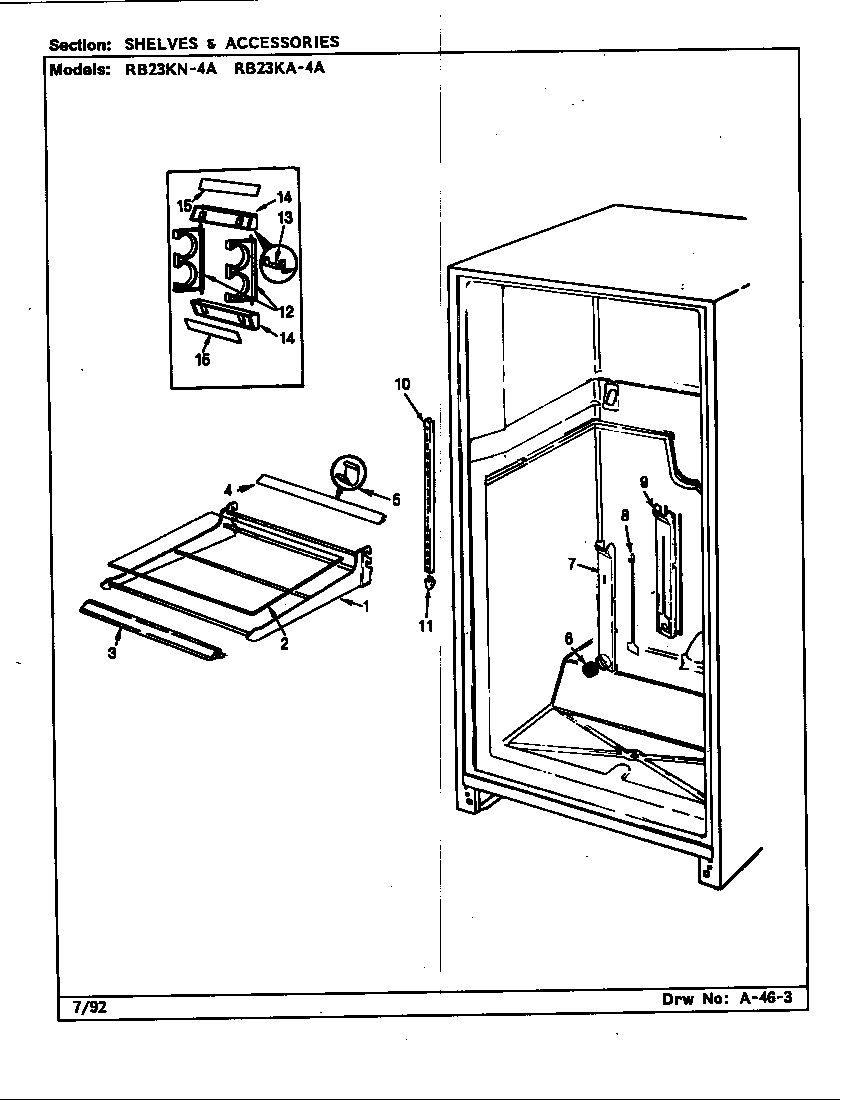 Shelves & accessories (rb23ka-4a/bg95a) (rb23ka-4a/bg95c) (rb23kn-4a/bg94a) (rb23kn-4a/bg94c)