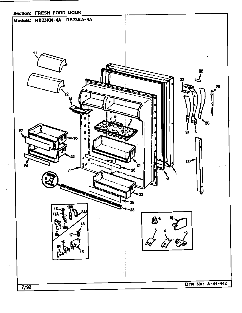 FRESH FOOD DOOR (RB23KA-4A/BG95A) (RB23KA-4A/BG95C) (RB23KN-4A/BG94A) (RB23KN-4A/BG94C)