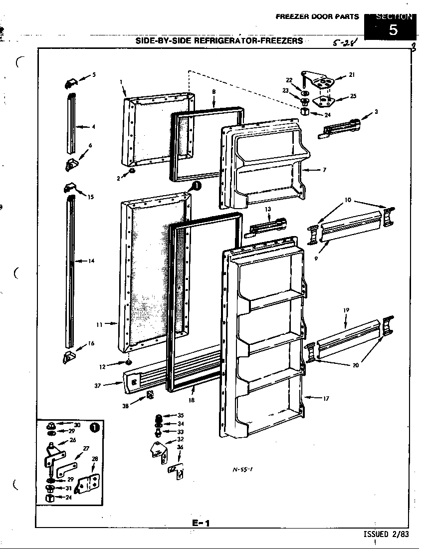 Freezer door