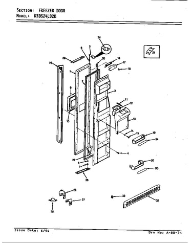 Freezer door