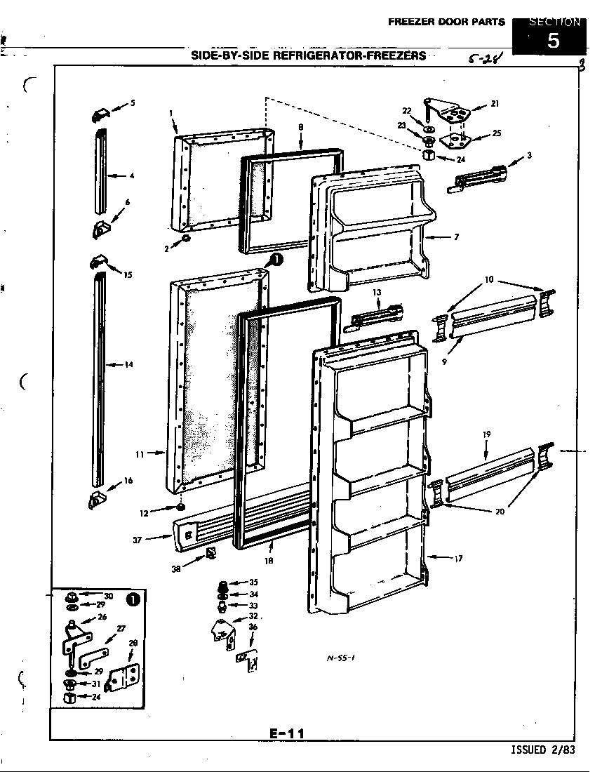 Freezer door