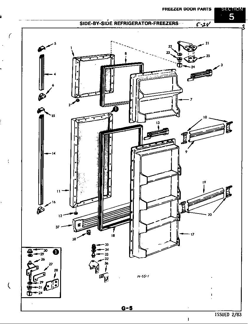 Freezer door