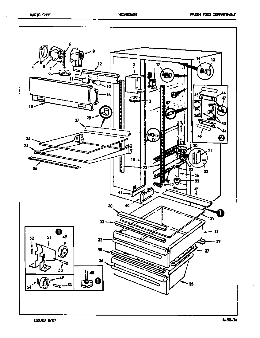 Fresh food compartment (nedns249ha/7l38a) (nedns249hh/7l38a)