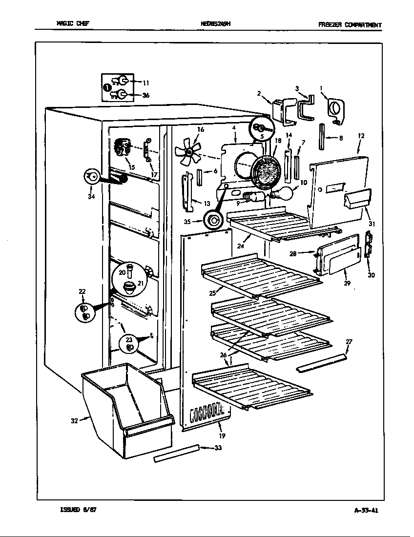 FREEZER COMPARTMENT (NEDNS249HA/7L38A) (NEDNS249HH/7L38A)