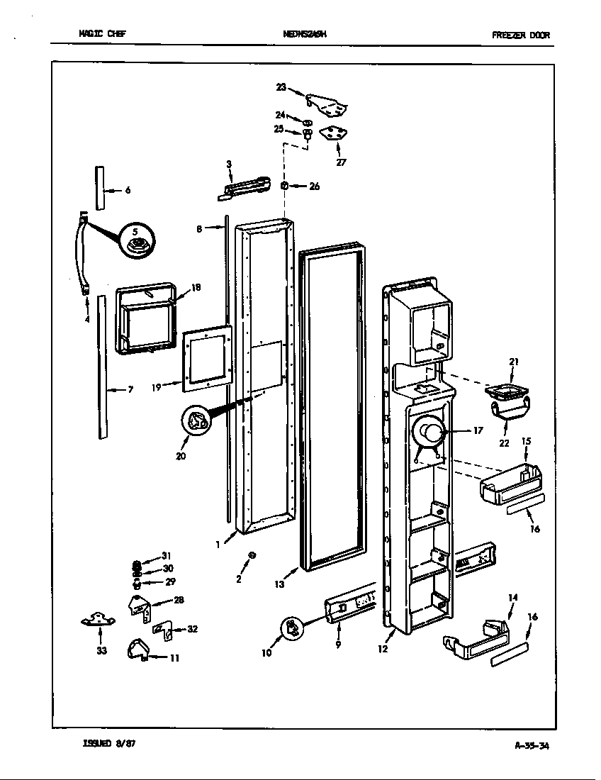 Freezer door