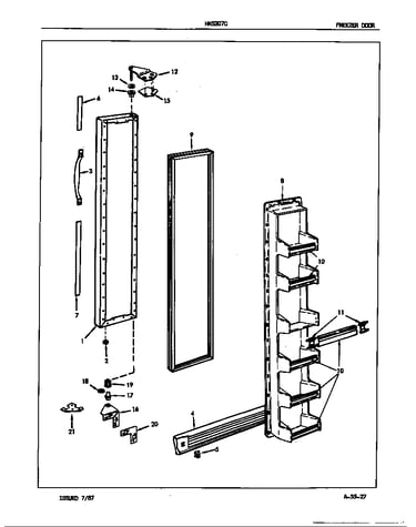 Freezer door