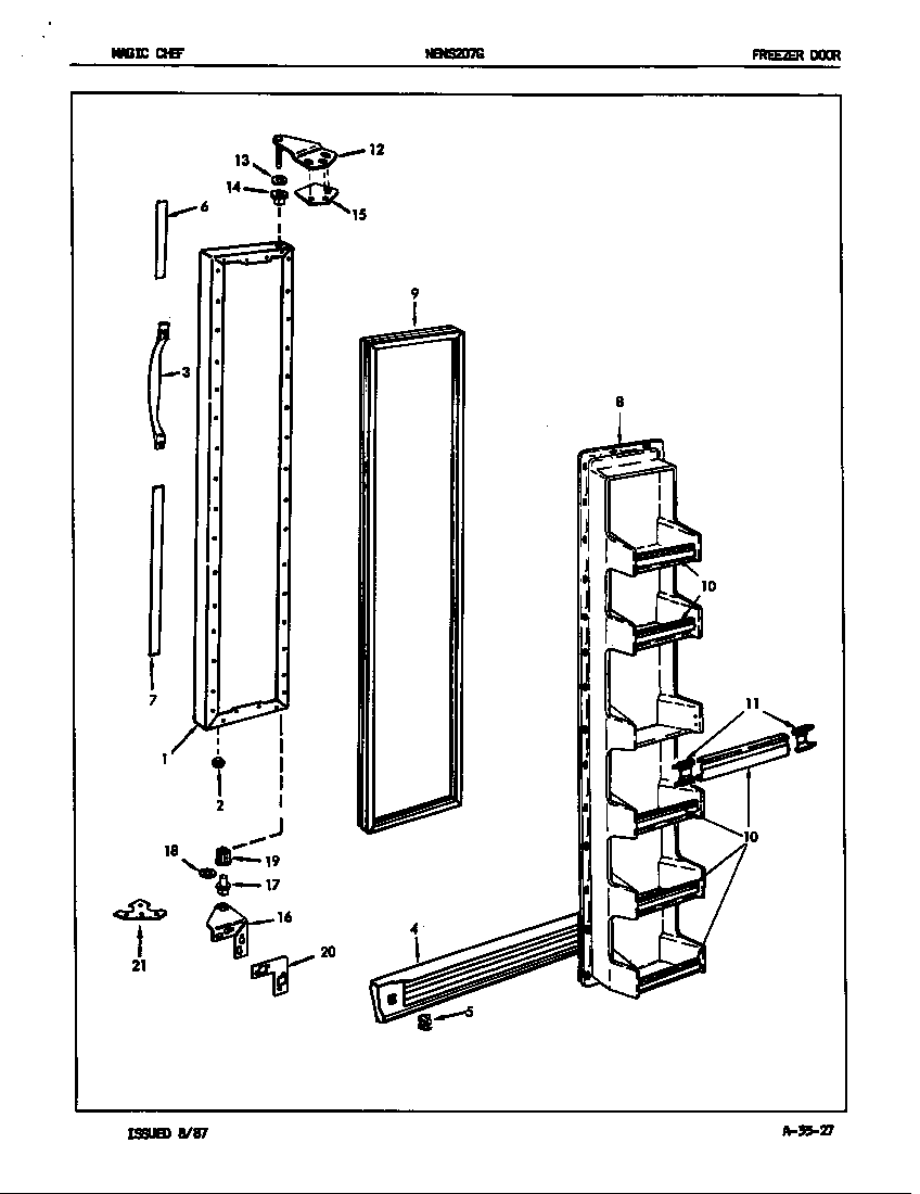 Freezer door
