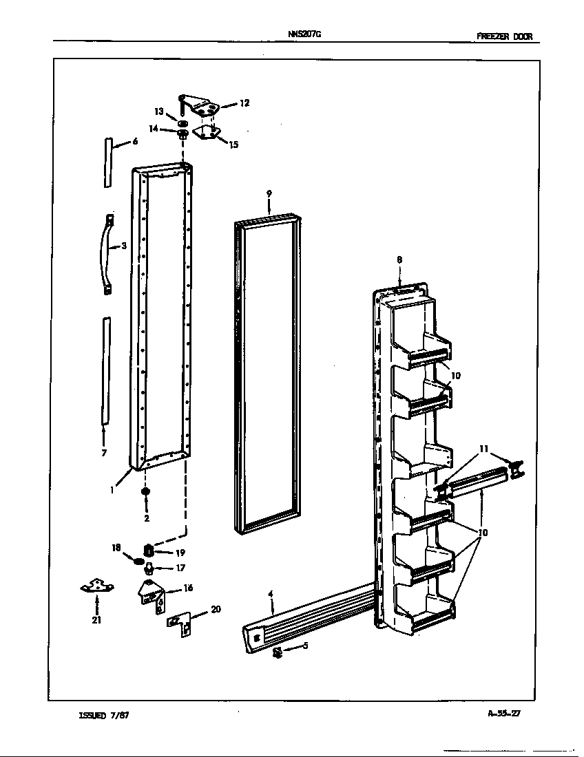 Freezer door (nns207ga/5n61a) (nns207gh/5n61a)