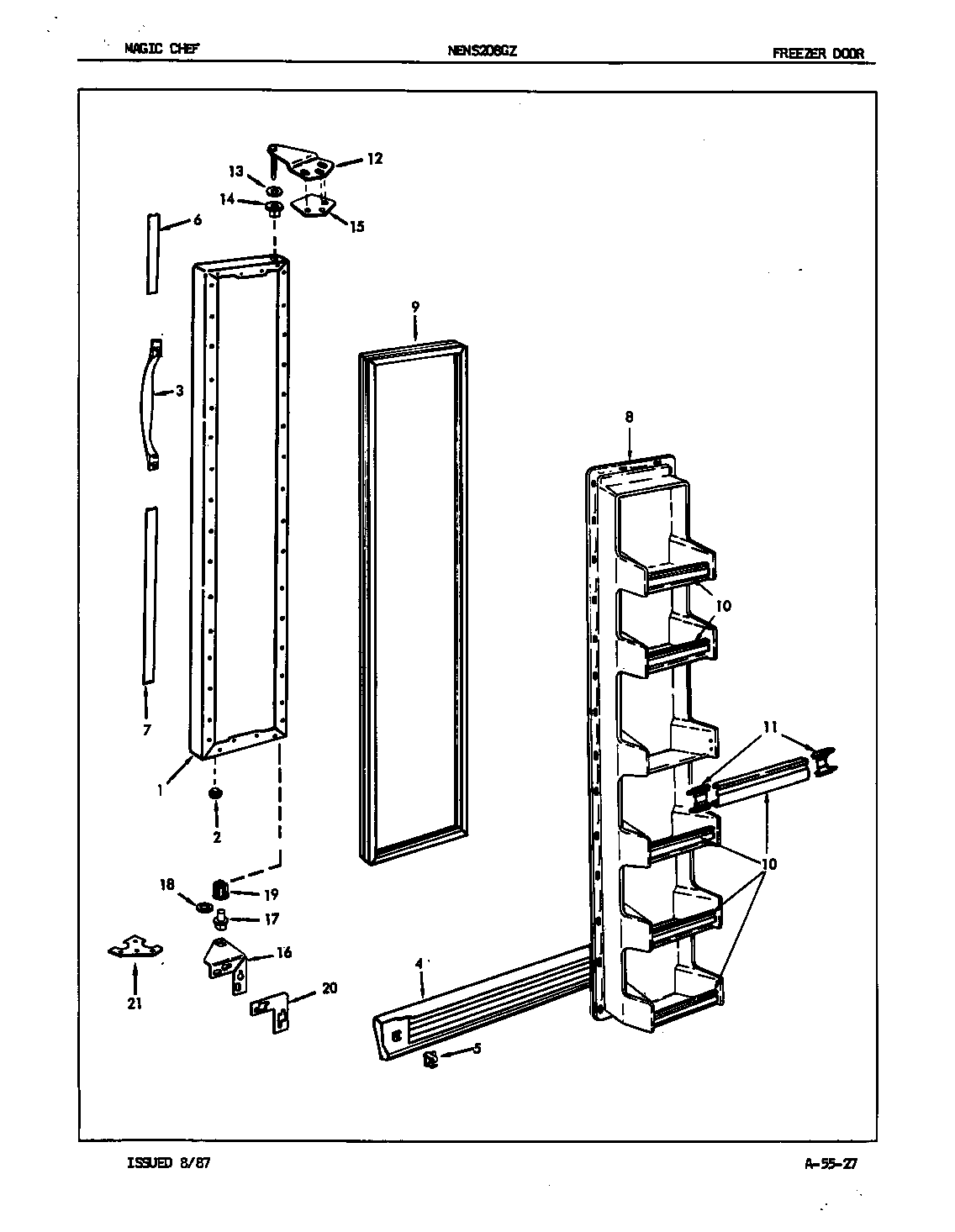 Freezer door