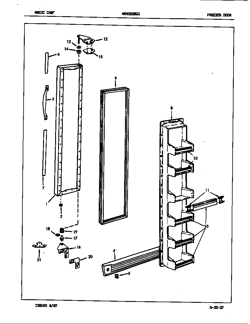 Freezer door