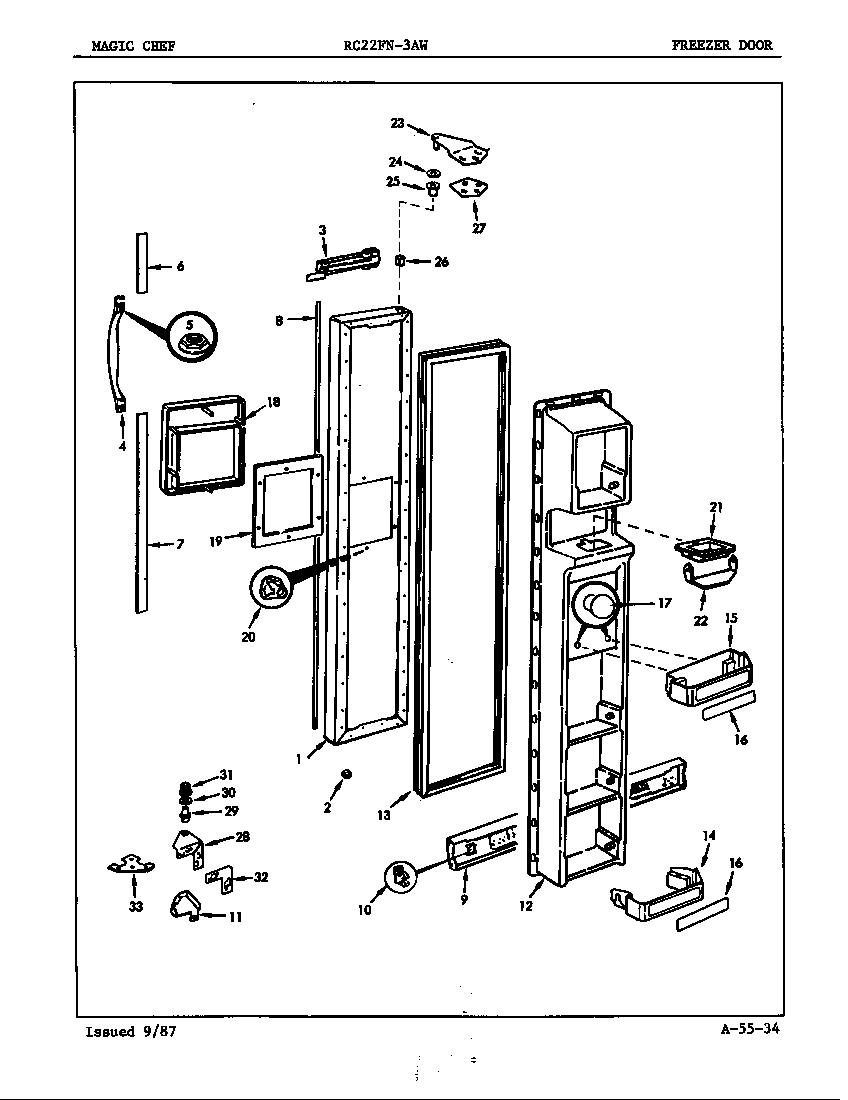 Freezer door