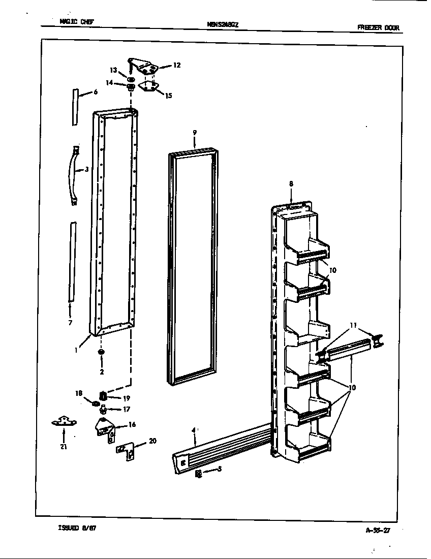 Freezer door