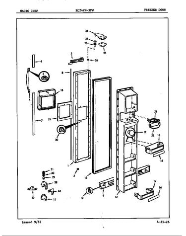Freezer door