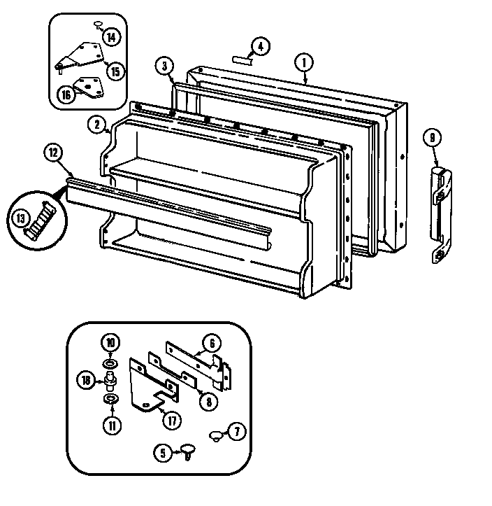 Freezer door