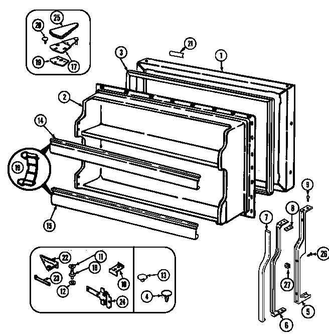 Freezer door