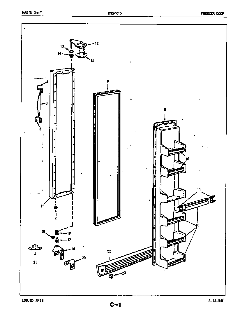Freezer door