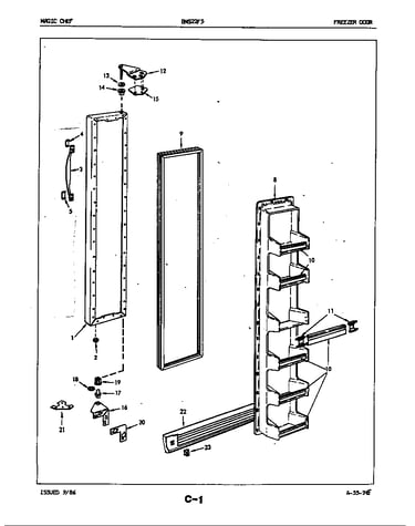 Freezer door