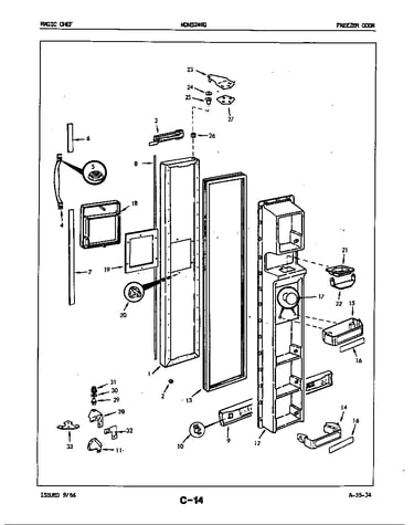 Freezer door