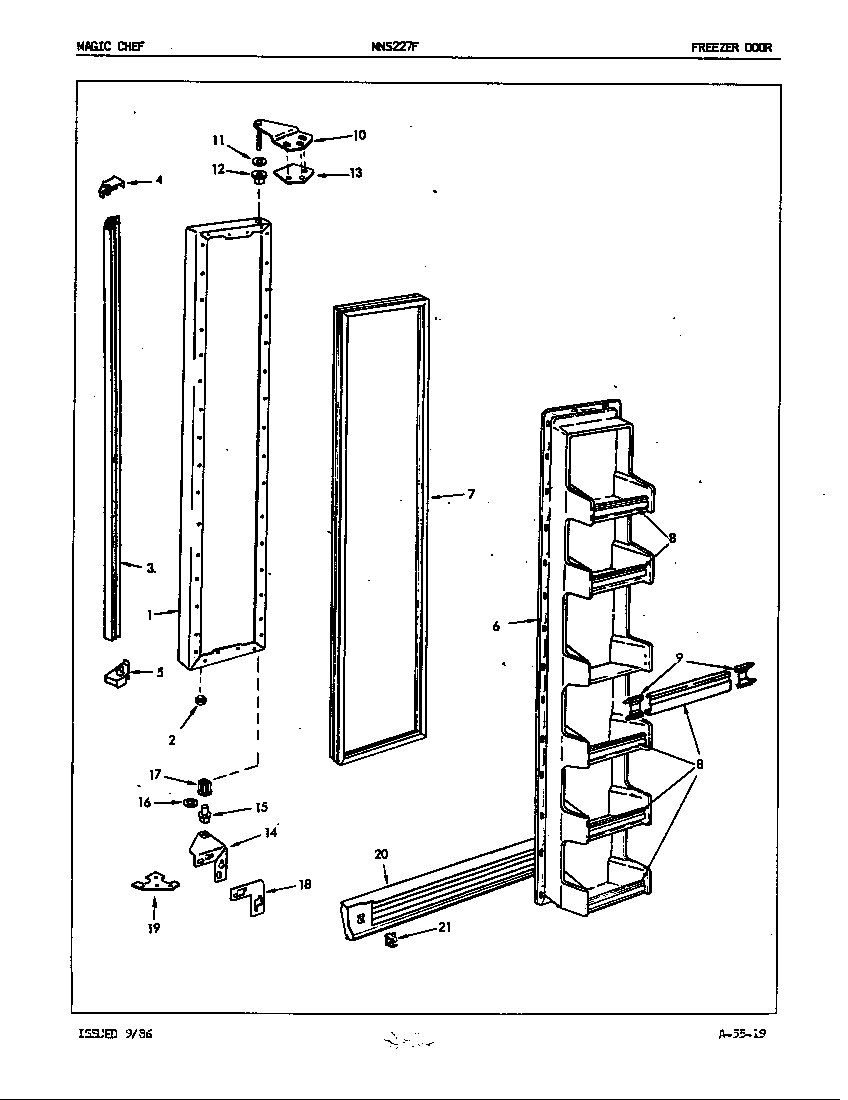 Freezer door