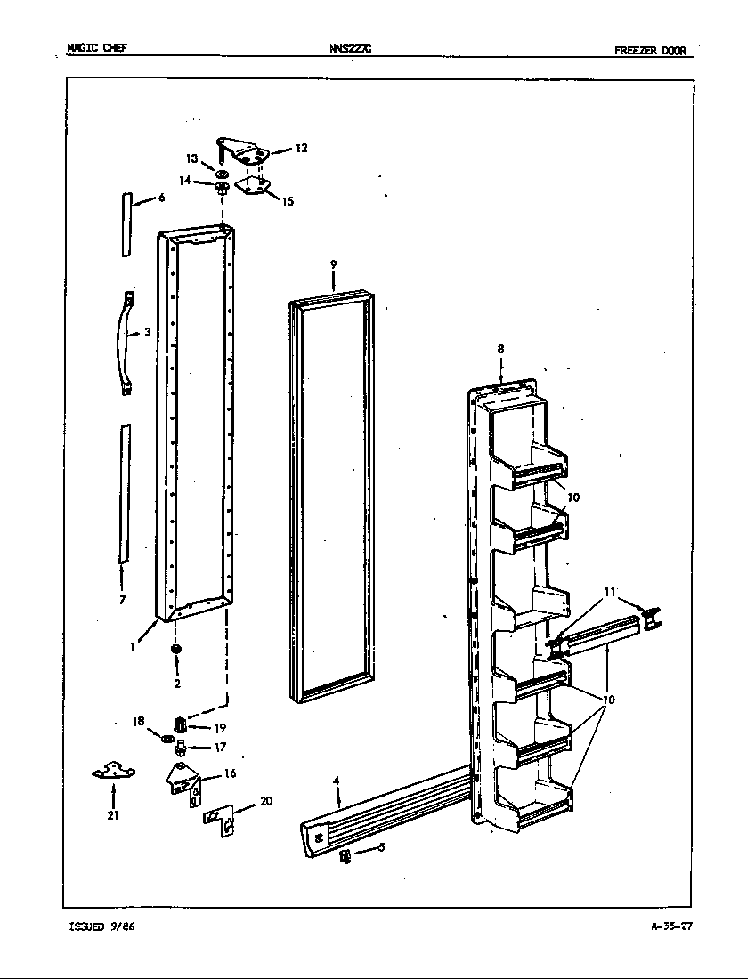 Freezer door