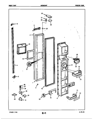 Freezer door