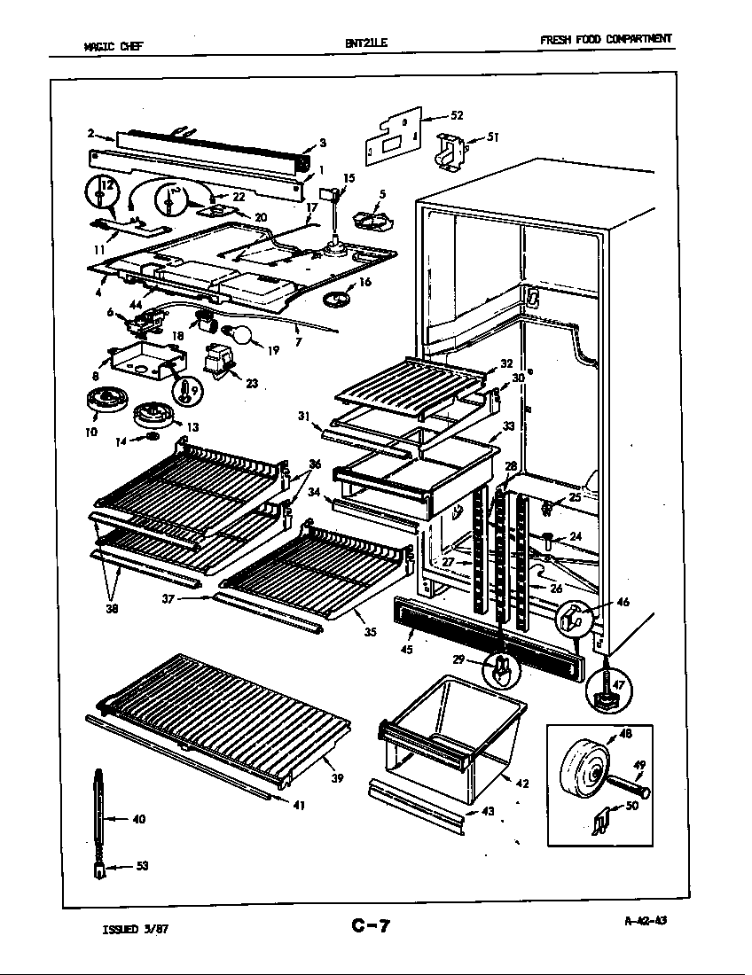 Fresh food compartment (bnt21lea/7a60a) (bnt21leh/7a60a)