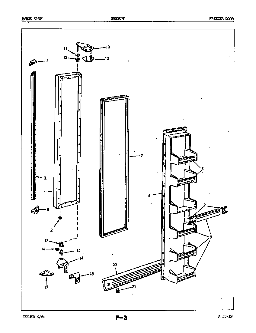 Freezer door