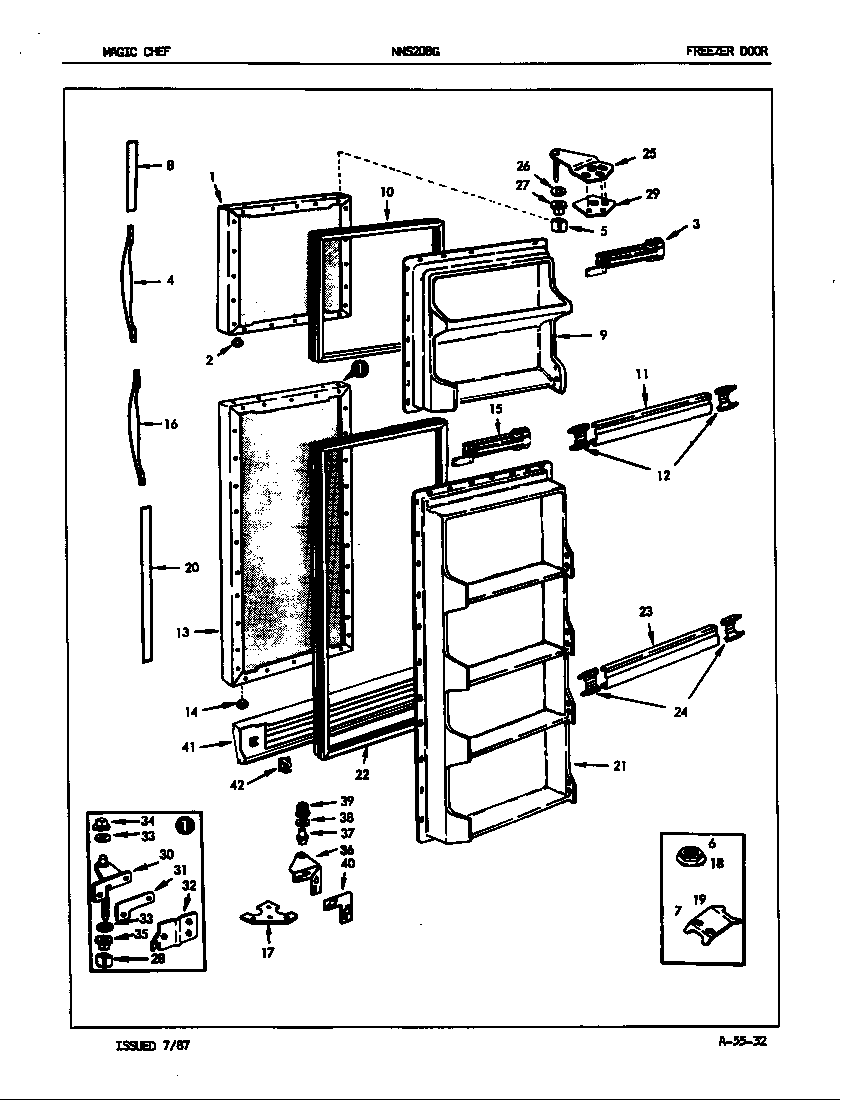 Freezer door