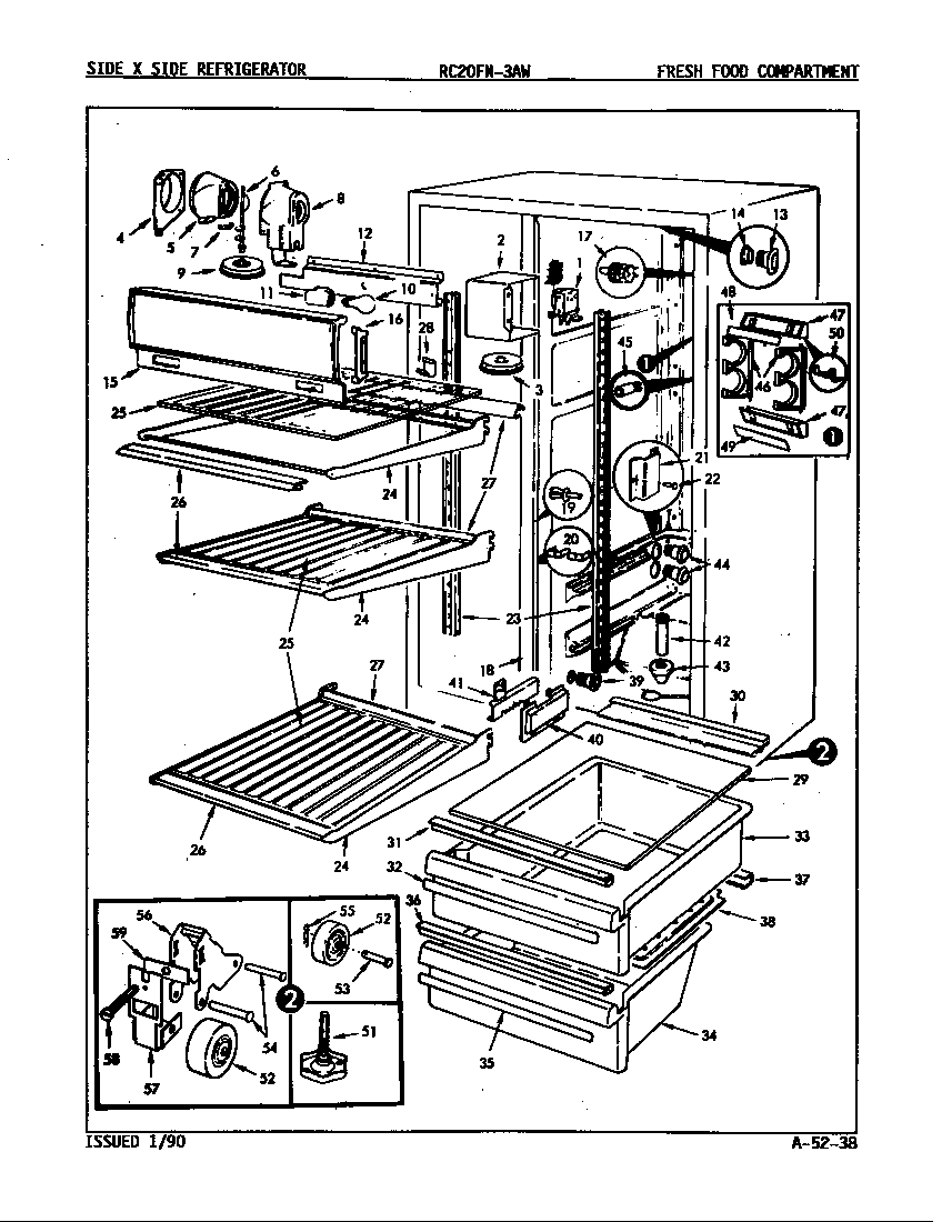 Fresh food compartment (rc20fa-3aw/5n35a) (rc20fn-3aw/5n35a) (rc20fa-3aw/8n73a) (rc20fn-3aw/8n73a)