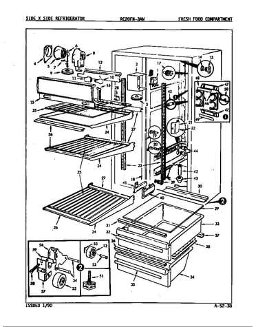Fresh food compartment (rc20fa-3aw/5n35a) (rc20fn-3aw/5n35a) (rc20fa-3aw/8n73a) (rc20fn-3aw/8n73a)