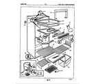 Maytag RT11P/85T00 fresh food & freezer compartment diagram