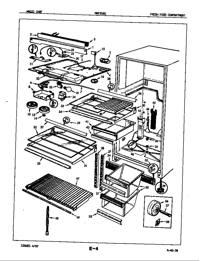 FRESH FOOD COMPARTMENT (NNT218G/7D57A) (NNT218GA/7D57A) (NNT218GH/7D57A)