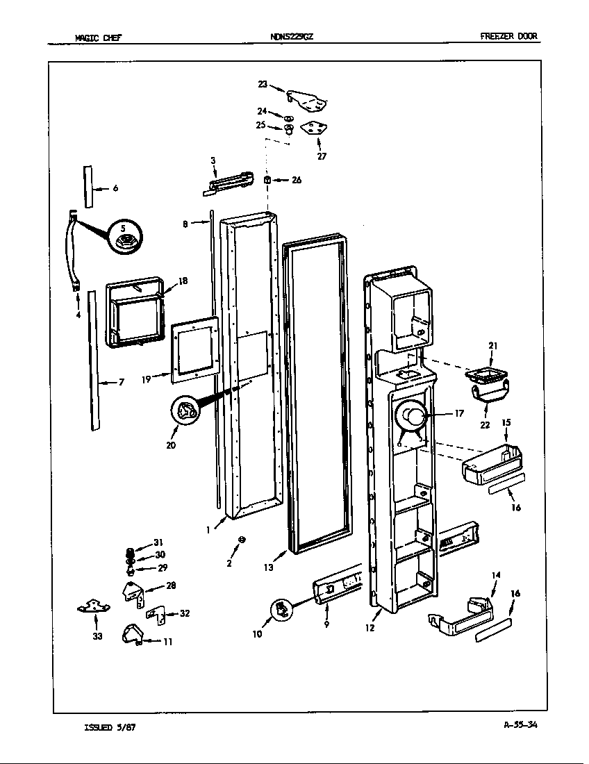 Freezer door