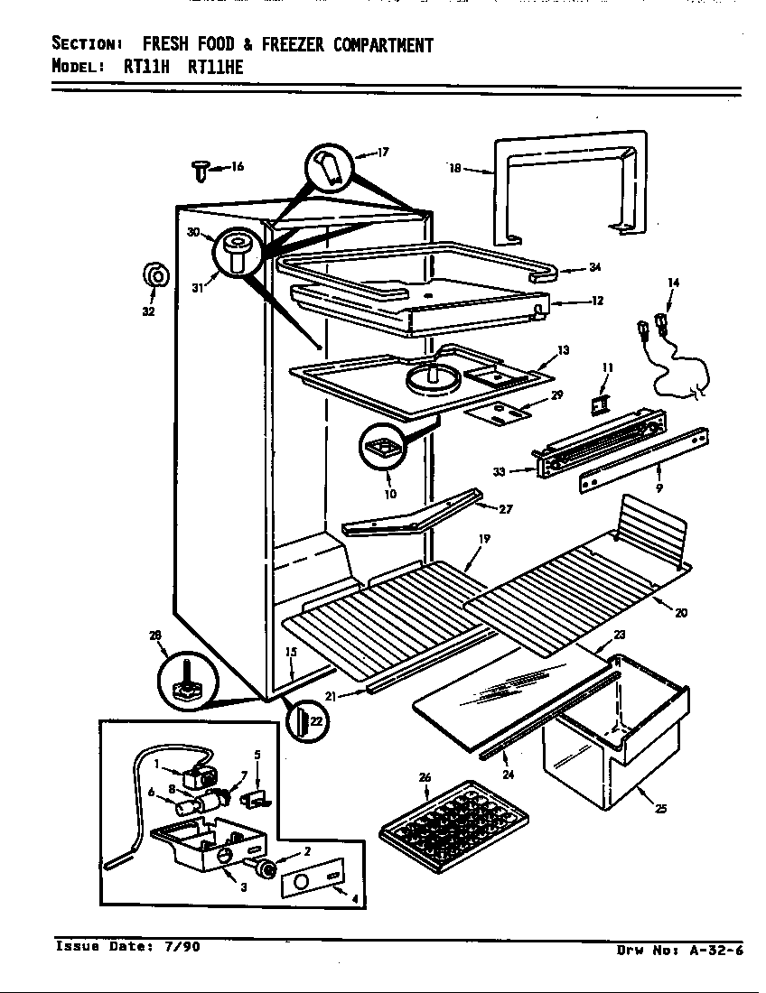 FRESH FOOD & FREEZER COMPARTMENT