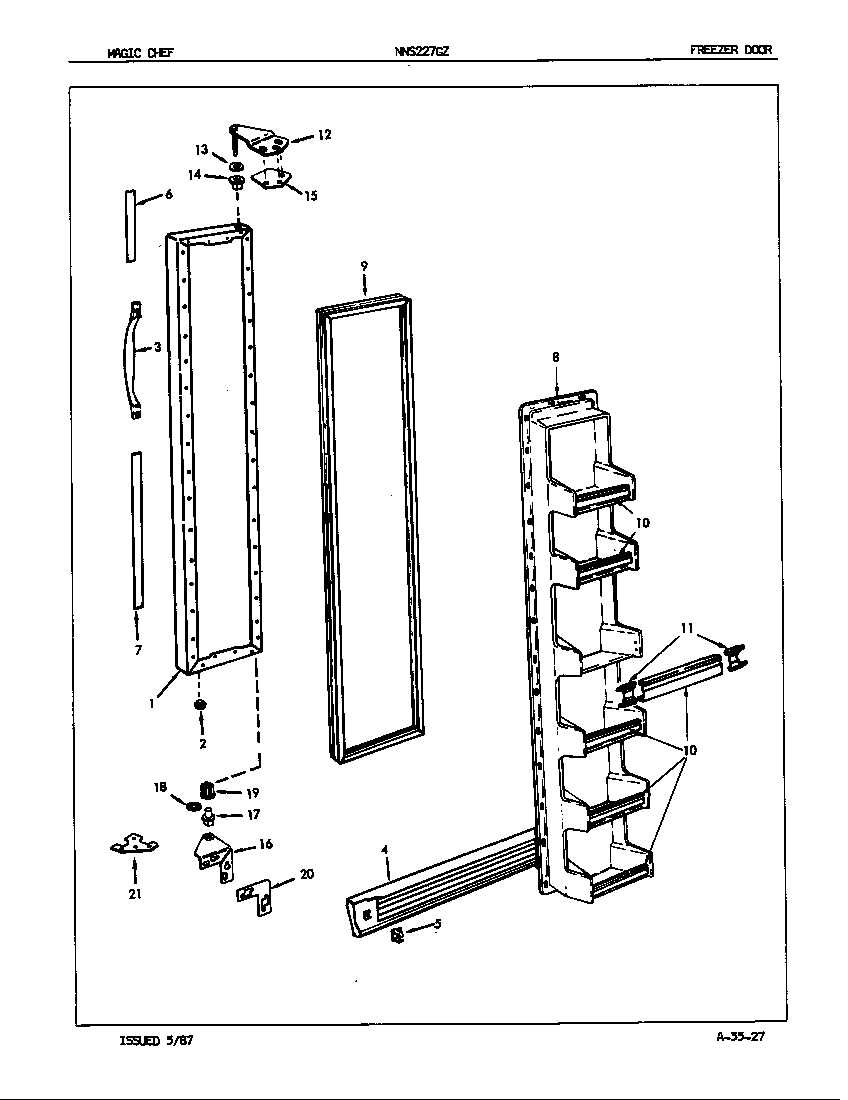 Freezer door
