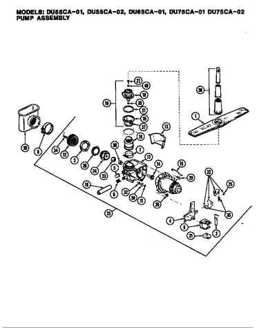 Pump assembly (du55ca-01) (du55ca-02) (du75ca-01) (du75ca-02)