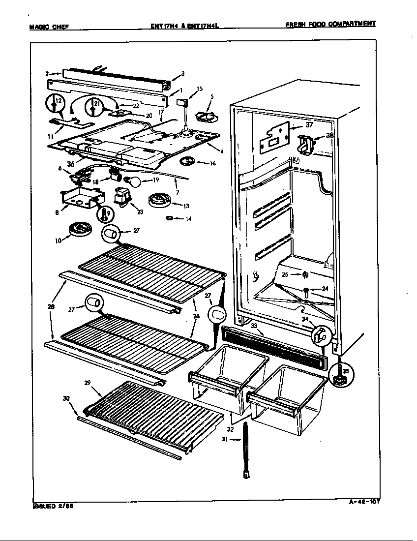 FRESH FOOD COMPARTMENT (ENT17H4L/7A66B) (ENT17H4LH/7A66B)