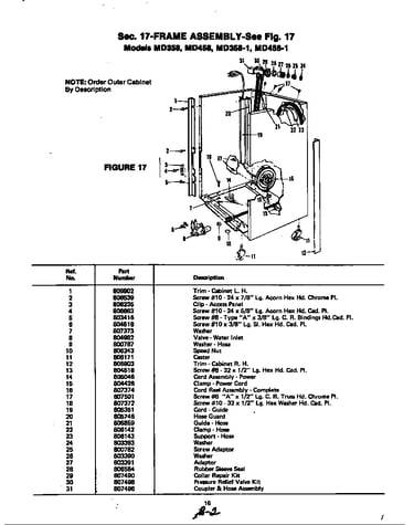Frame assembly (md458, md458-1) (md458) (md458-1)