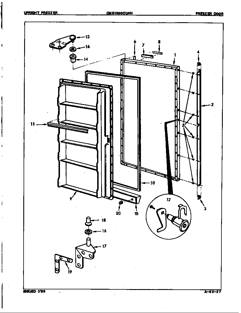 Freezer door
