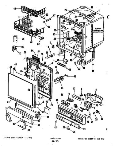 Control panel, door & tub