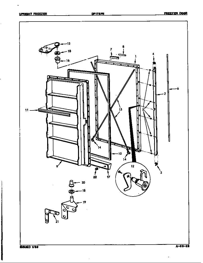 Freezer door
